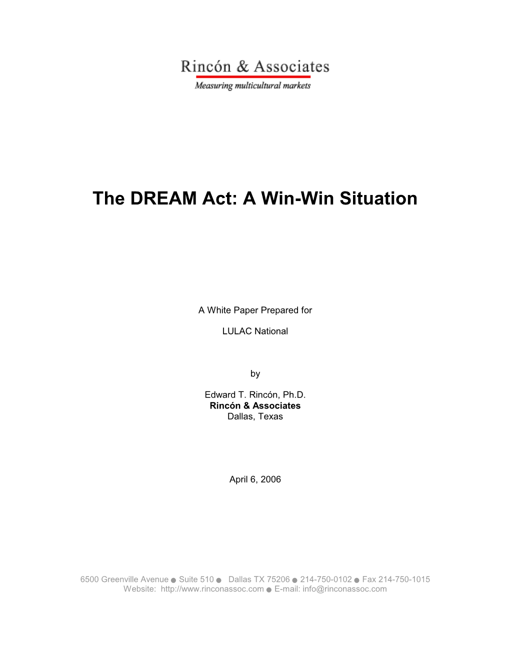 DREAM Act White Paper