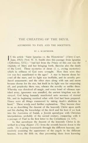 The Cheating of the Devil According to Paul and the Docetists