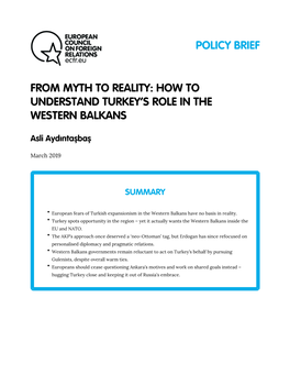 From Myth to Reality: How to Understand Turkey's Role in The