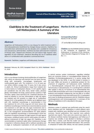 Cladribine in the Treatment of Langerhans Cell Histiocytosis