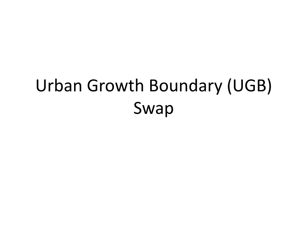 Urban Growth Boundary (UGB)