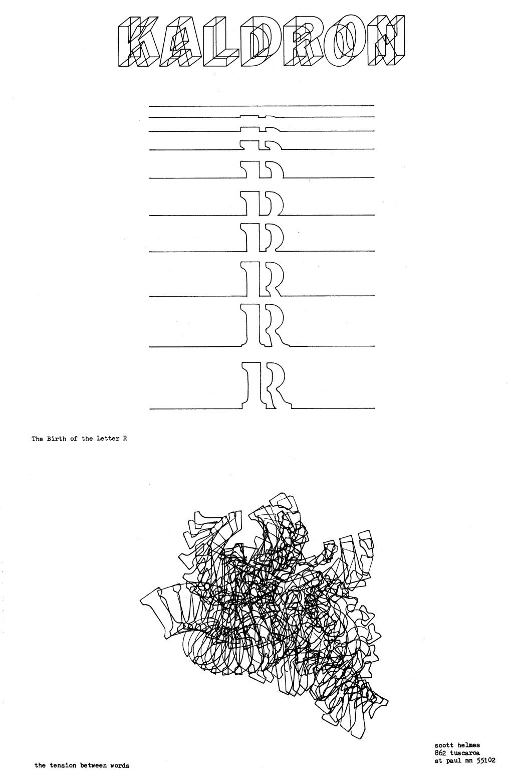 The Birth of the Letter R the Tension Between Words Scott Helmes 862