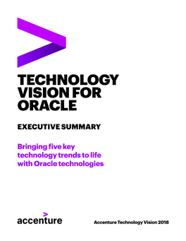 Technology Vision for Oracle 2018 | Accenture