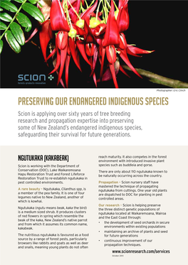 Preserving Our Endangered Indigenous Species
