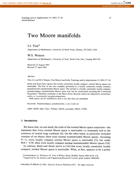 Two Moore Manifolds