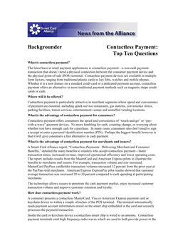 Contactless Payment: Top Ten Questions