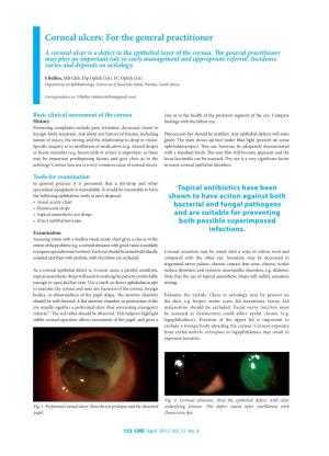 Corneal Ulcers: for the General Practitioner