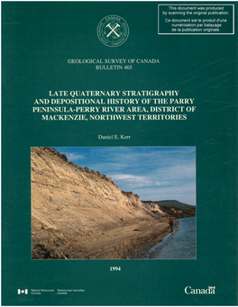 Late Quaternary Stratigraphy and Depositional History of the Parry Peninsula-Perry River Area, District of Mackenzie, Northwest Territories