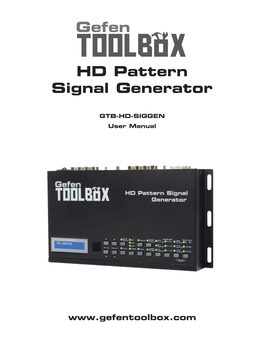 HD Pattern Signal Generator