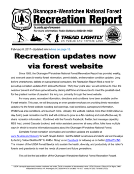 Recreation Reports Are Printed Every Week Through Memorial