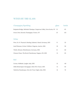 Wines by the Glass