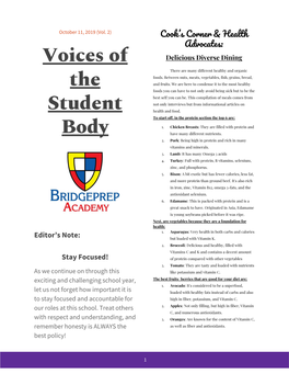 Voices of the Student Body