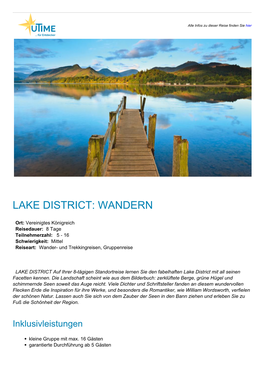 Lake District: Wandern