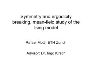 Symmetry and Ergodicity Breaking, Mean-Field Study of the Ising Model
