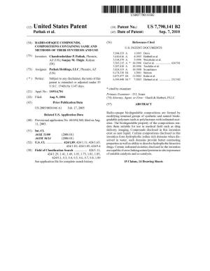 (12) United States Patent (10) Patent No.: US 7,790,141 B2 Pathak Et Al