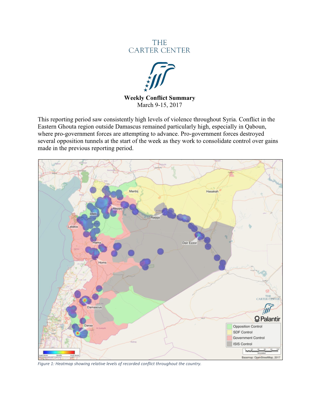 Weekly Conflict Summary March 9-15, 2017