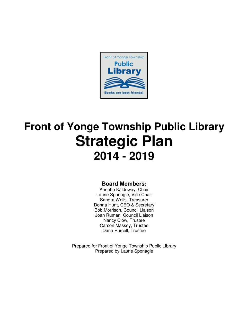 Front of Yonge Library Strategic Plan