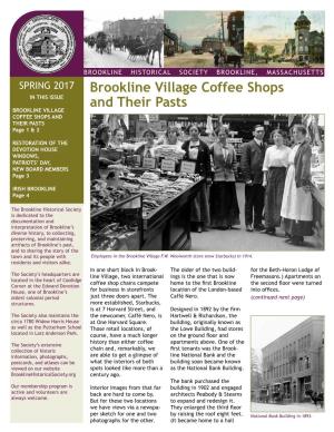BROOKLINE VILLAGE COFFEE SHOPS and THEIR PASTS Page 1 & 2