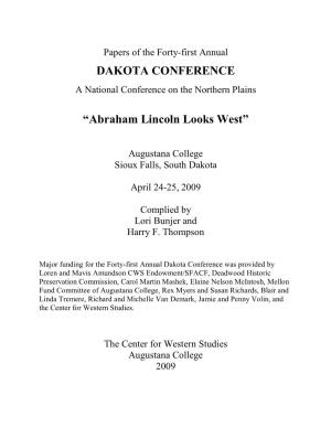Papers of the 2009 Dakota Conference