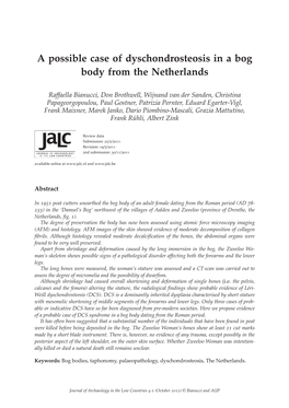 A Possible Case of Dyschondrosteosis in a Bog Body from the Netherlands