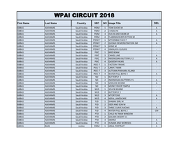 Wpai Circuit 2018