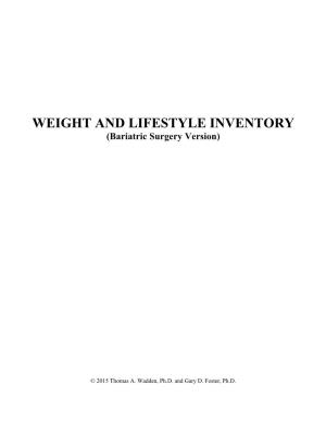 Weight and Lifestyle Inventory (Wali)