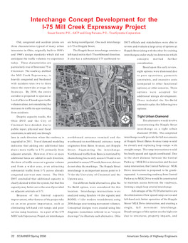 Interchange Concept Development for the I-75 Mill Creek Expressway Project Susan Swartz, P.E., AICP and Greg Parsons, P.E., Transystems Corporation