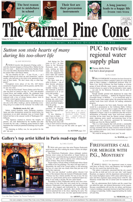 Carmel Pine Cone, February 29, 2008 (Main News)