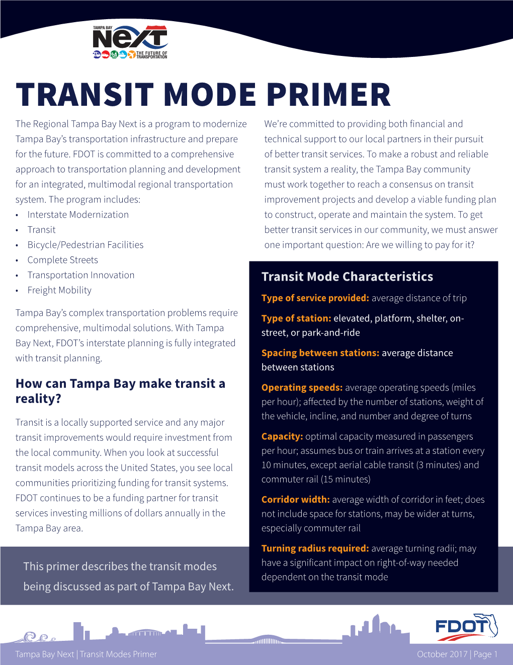 Transit Mode Primer
