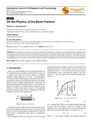 On the Physics of the Bone Fracture