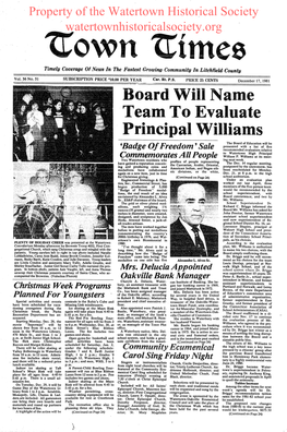 Board Will Name Team to Evaluate Principal Williams