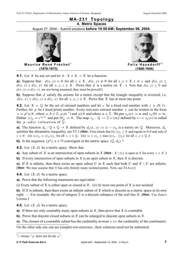 MA-231 Topology 4