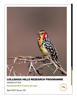 Lolldaiga Hills Research Programme Newsletter