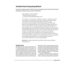 Variable Voxel Computing Method
