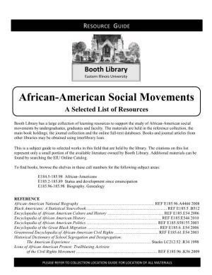 African-American Social Movements