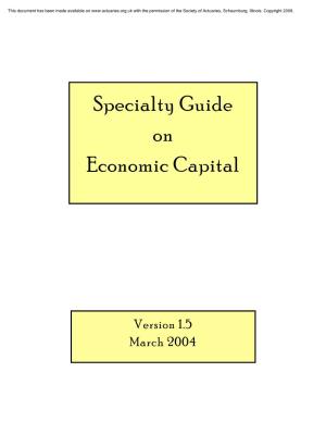 Specialty Guide on Economic Capital