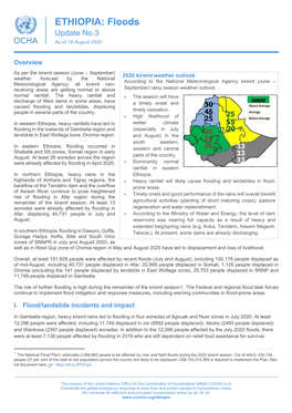 ETHIOPIA: Floods Update No.3 As of 18 August 2020