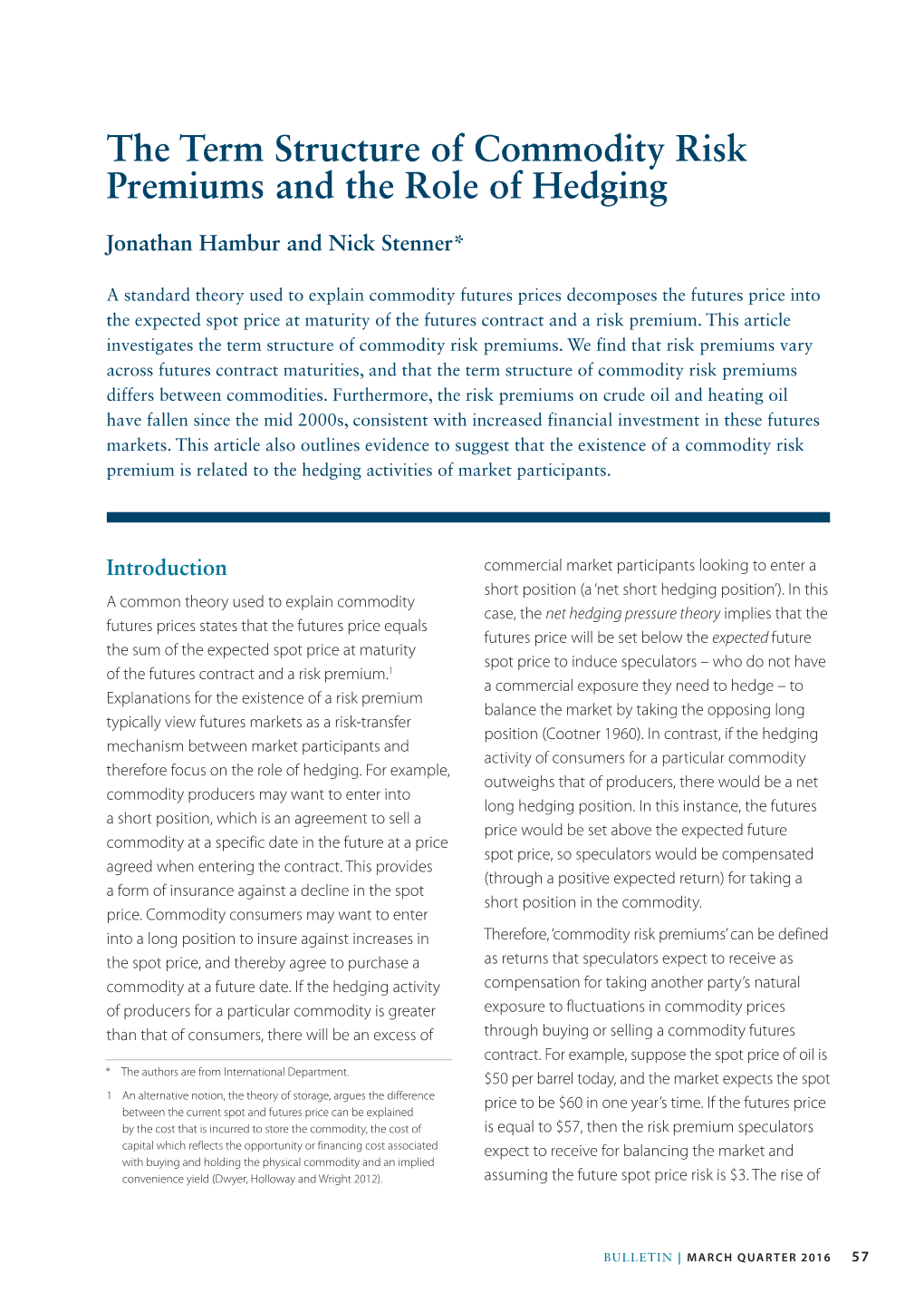 The Term Structure of Commodity Risk Premiums and the Role of Hedging