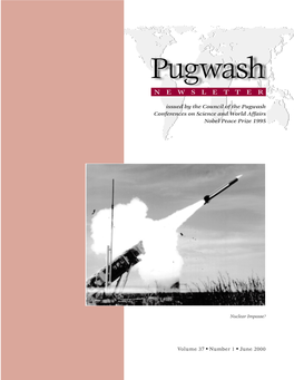 Pugwash NEWSLETTER