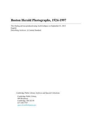 Boston Herald Photographs, 1924-1997