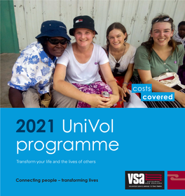 2021 Univol Programme Transform Your Life and the Lives of Others