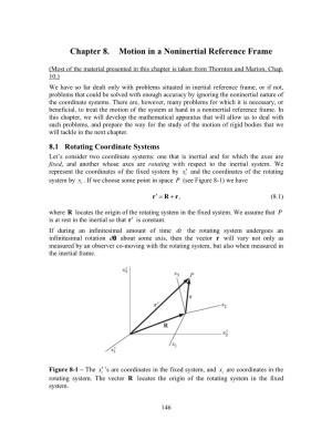 Chapter 8. Motion in a Noninertial Reference Frame