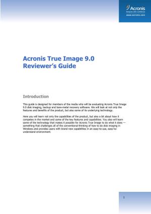 Acronis True Image 9.0 Reviewer's Guide
