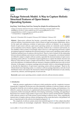 Package Network Model: a Way to Capture Holistic Structural Features of Open-Source Operating Systems