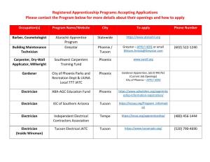 Registered Apprenticeship Programs Accepting Applications Please Contact the Program Below for More Details About Their Openings and How to Apply