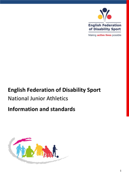 English Federation of Disability Sport National Junior Athletics Information and Standards
