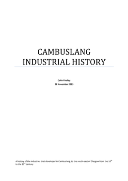 Cambuslang Industrial History