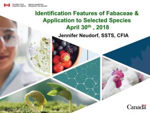 CFIA ID Features of Fabaceae 2018