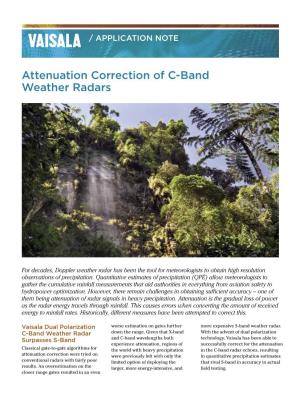 Attenuation Correction of C-Band Weather Radars