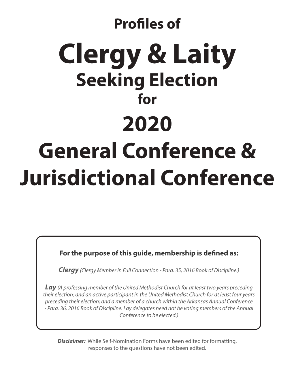 Clergy & Laity